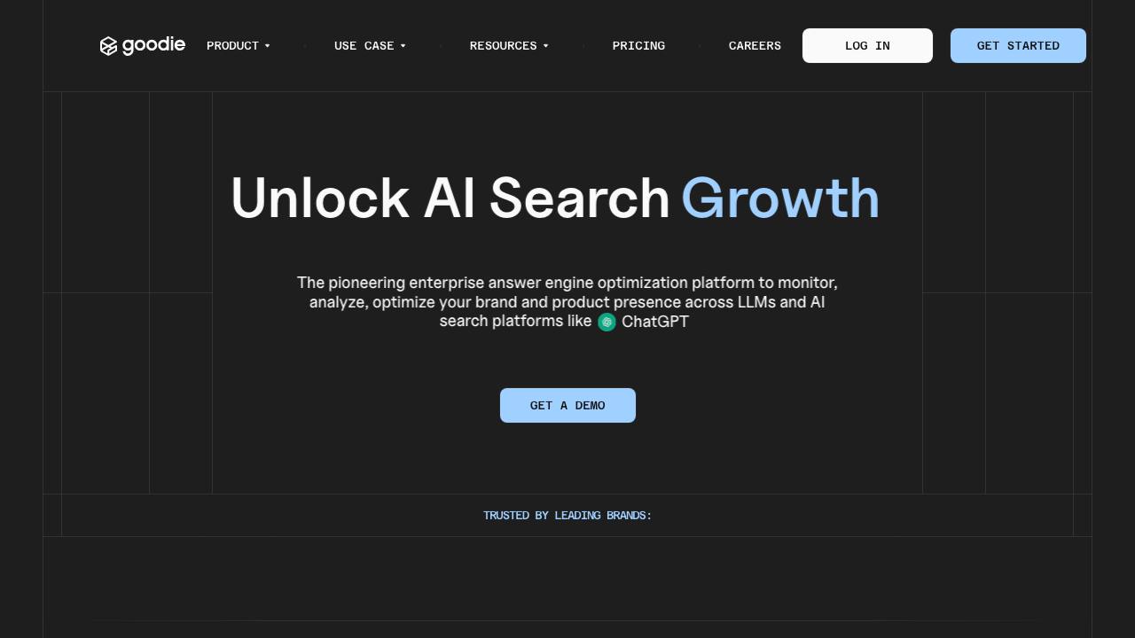 Goodie AI homepage screenshot