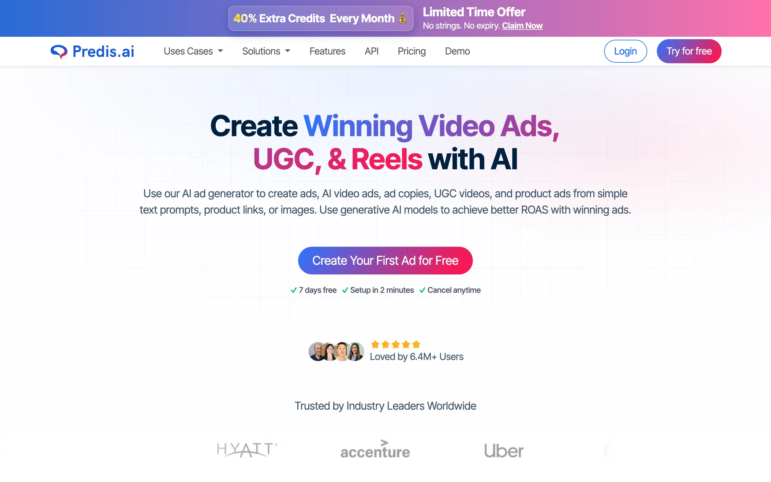 Predis.ai homepage screenshot