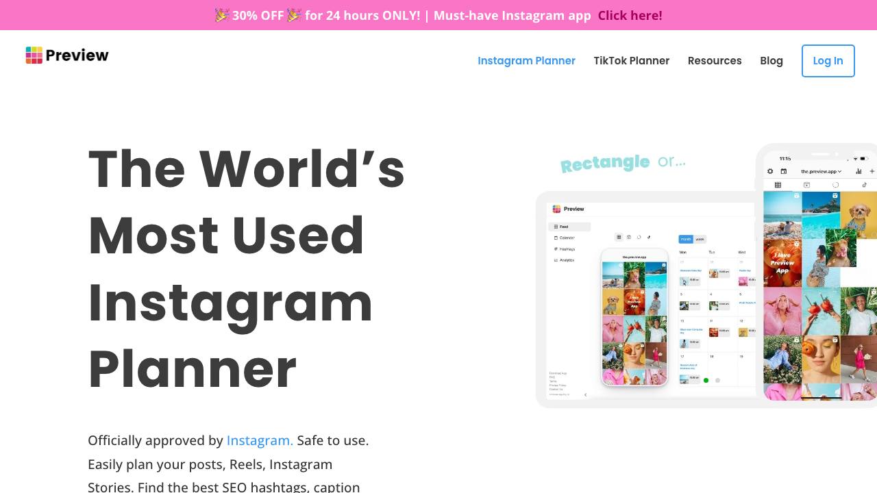 Preview homepage screenshot